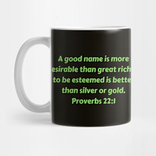 Bible Verse Proverbs 22:1 Mug